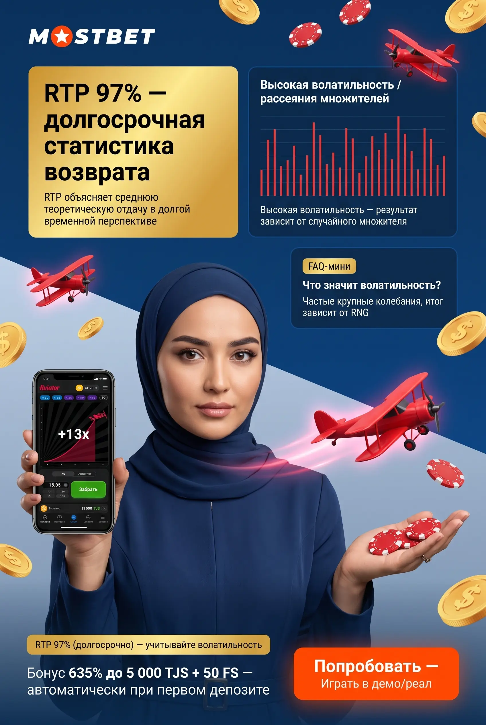 RTP, волатильность и максимальный выигрыш