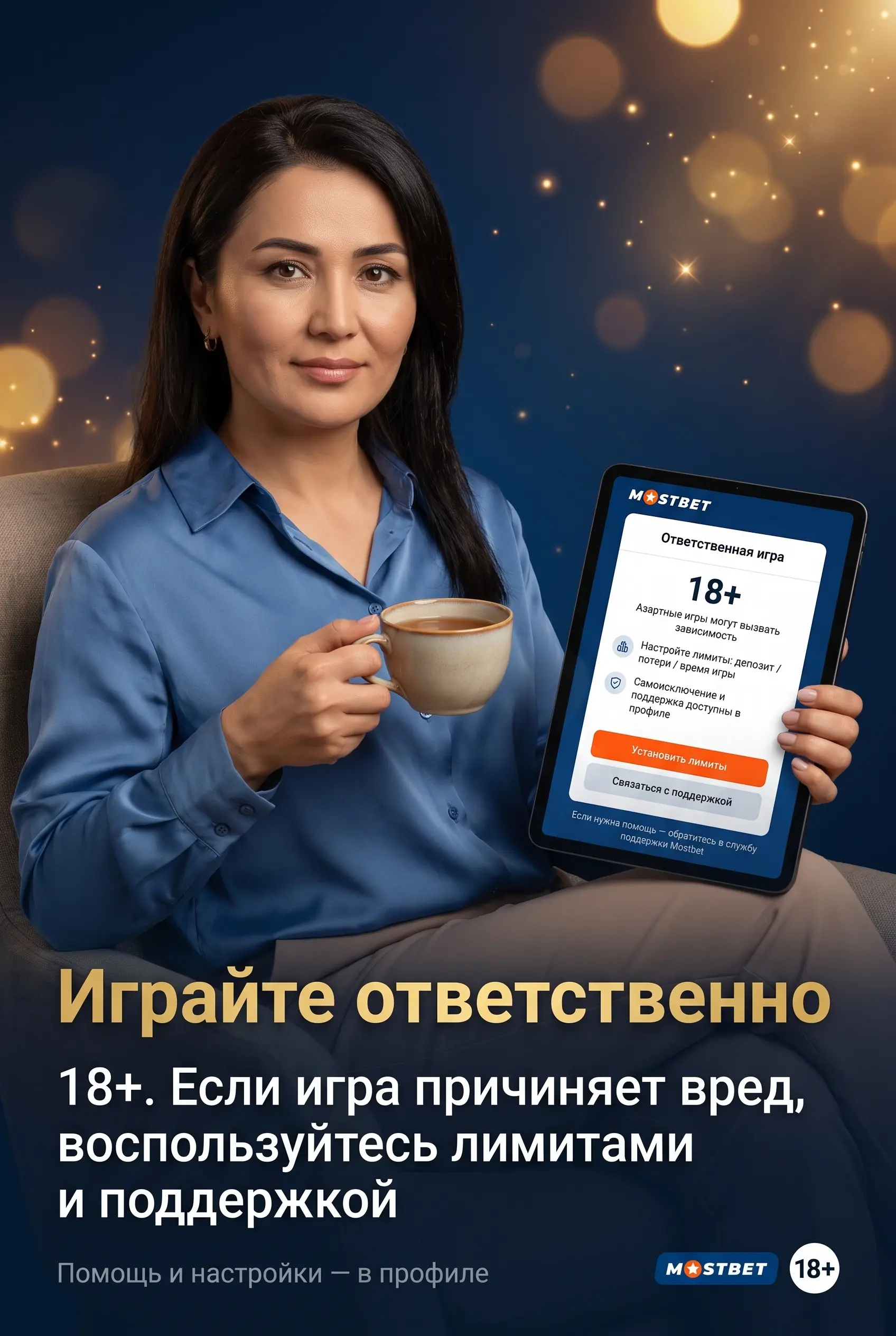 Ответственная игра в Mostbet